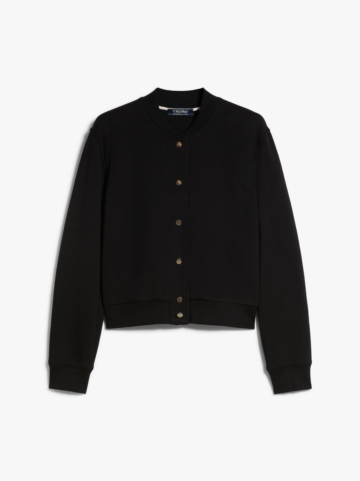 Cropped bomber jacket in scuba jersey