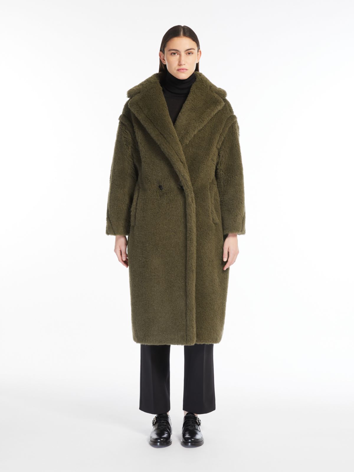 Teddy Bear Icon Coat in alpaca and wool