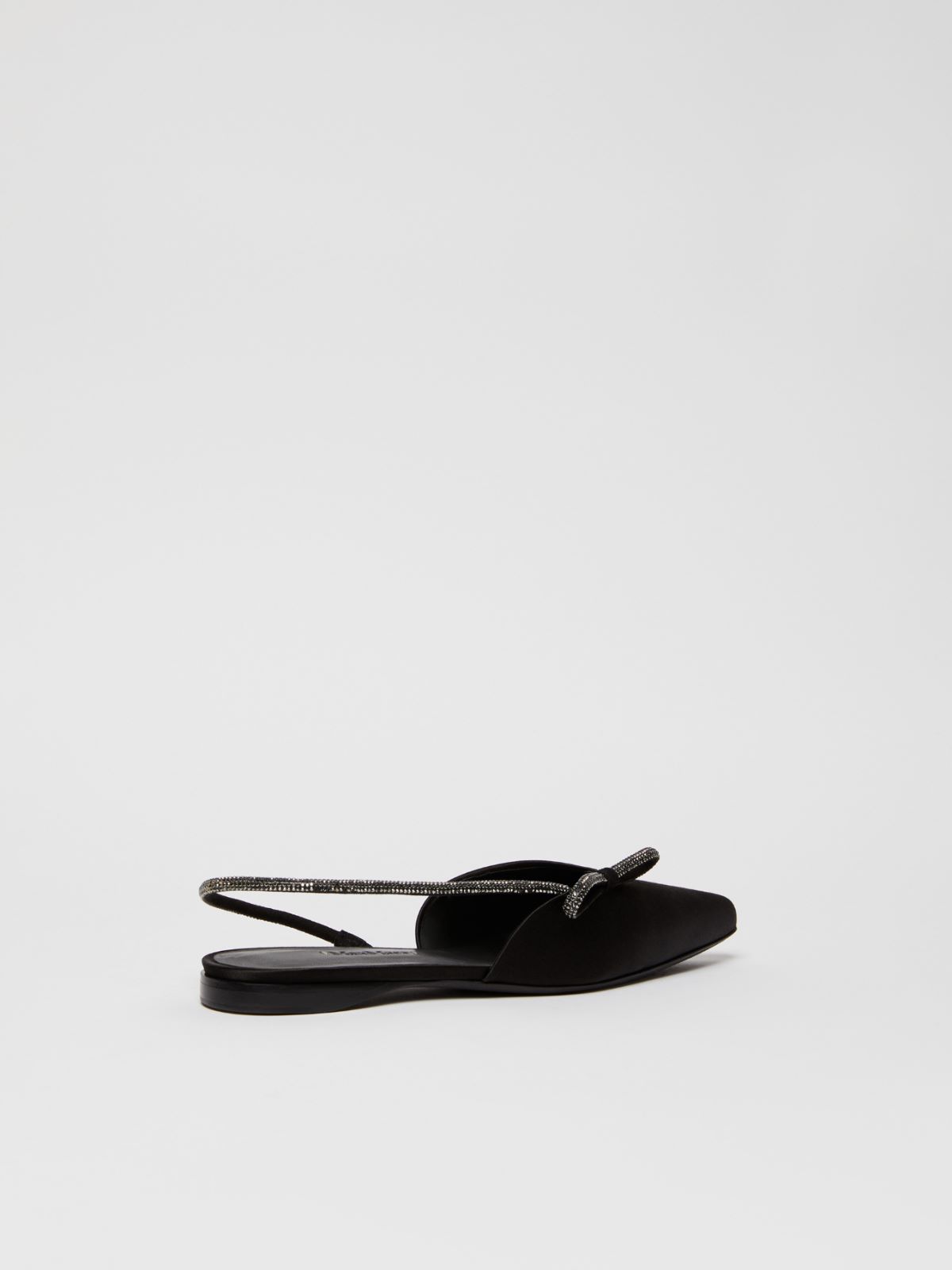 Satin slingback ballet flats