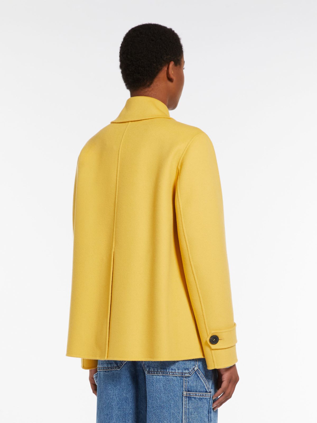 Double-breasted wool pea coat