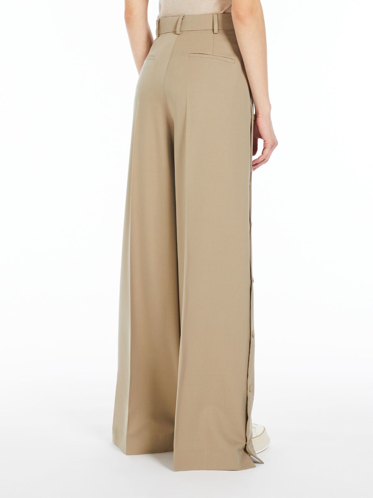 Wool and mohair wide-leg trousers