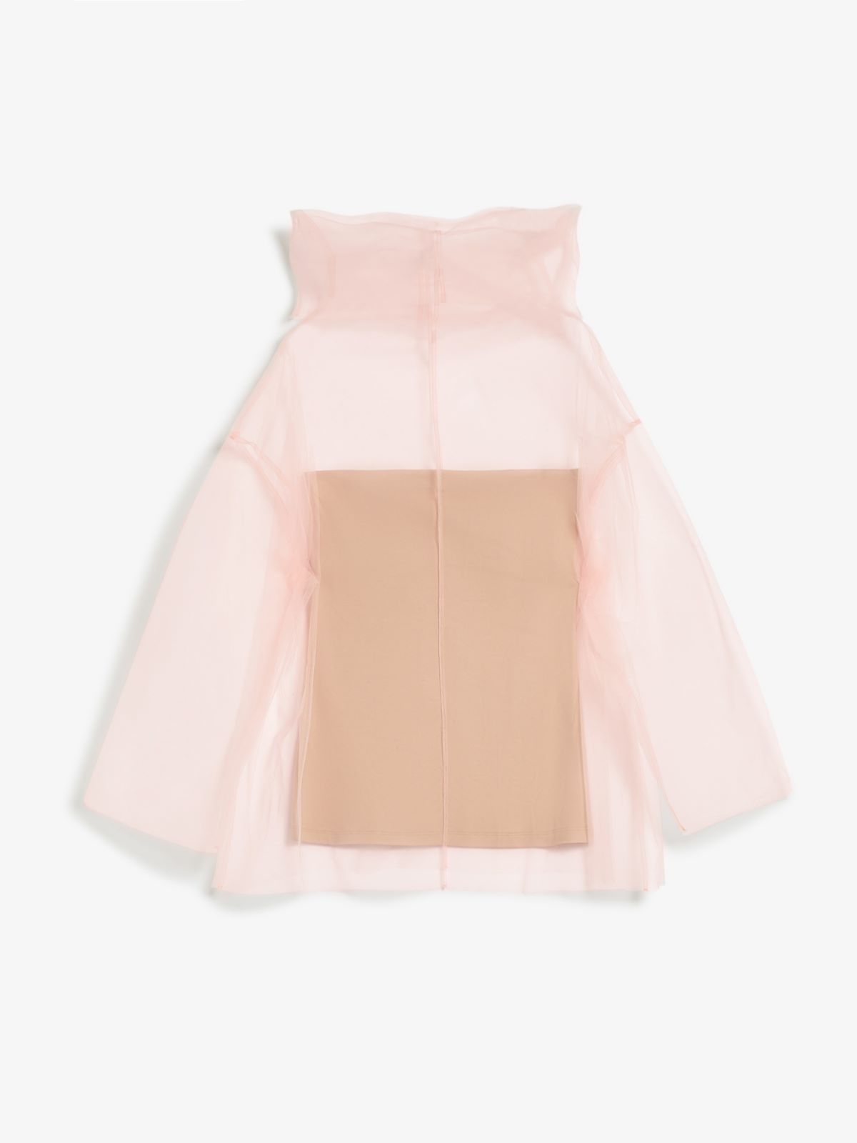 Oversized jumper in technical tulle