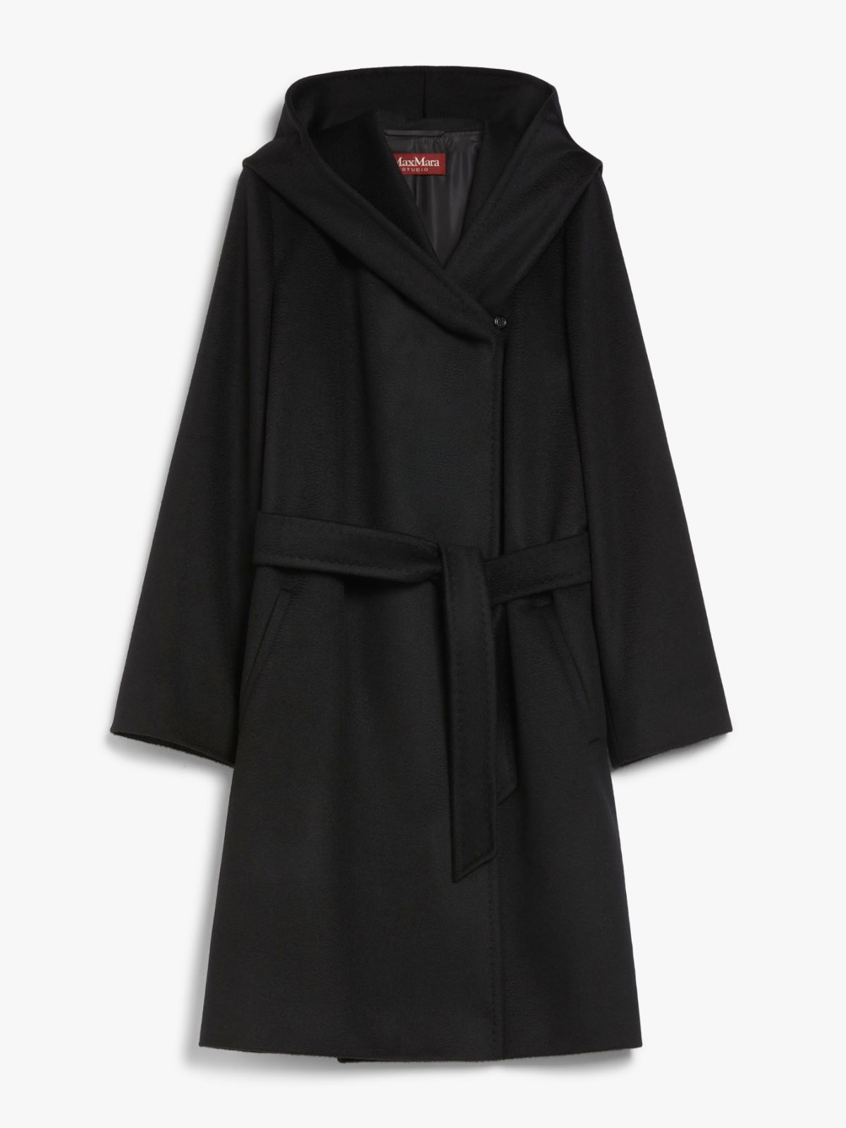 Hooded wool coat