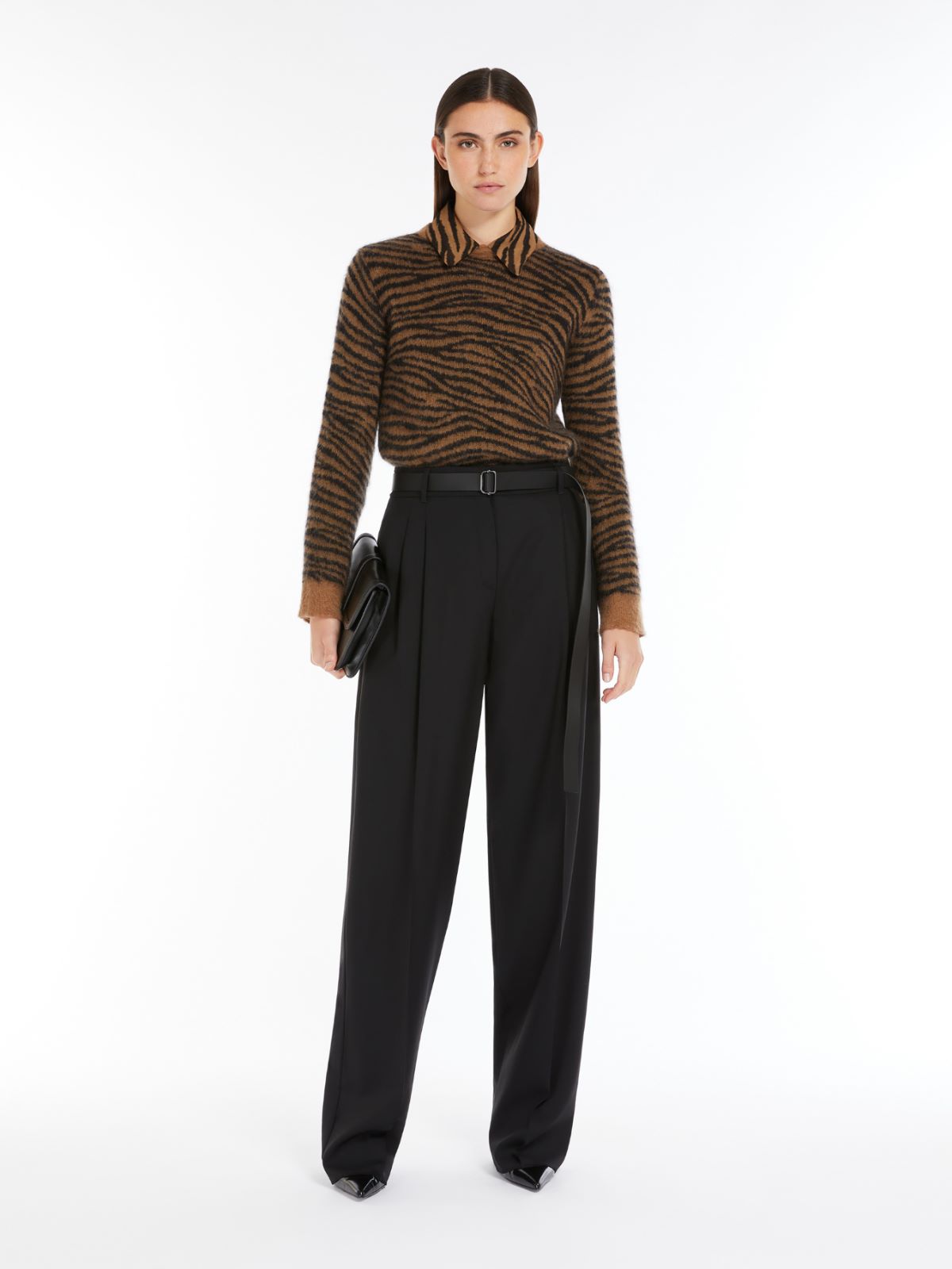 Wool twill trousers