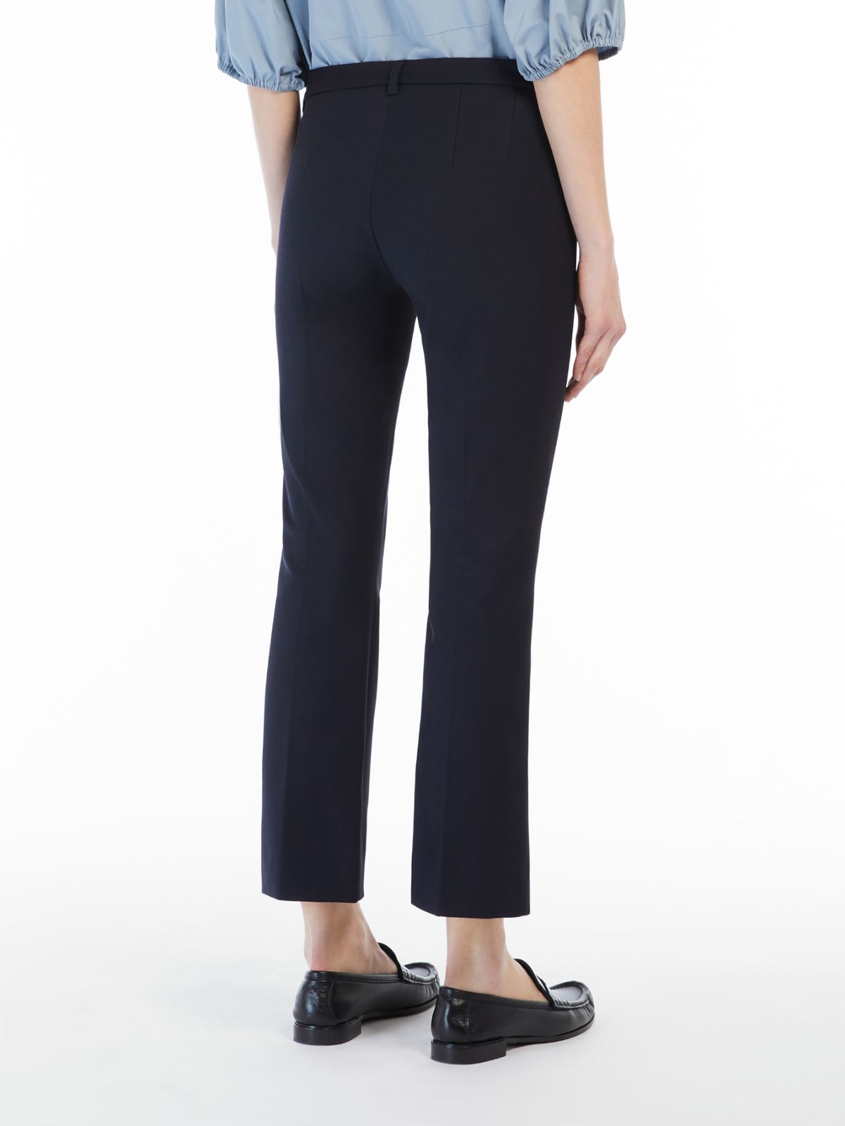 Stretch cotton blend trousers