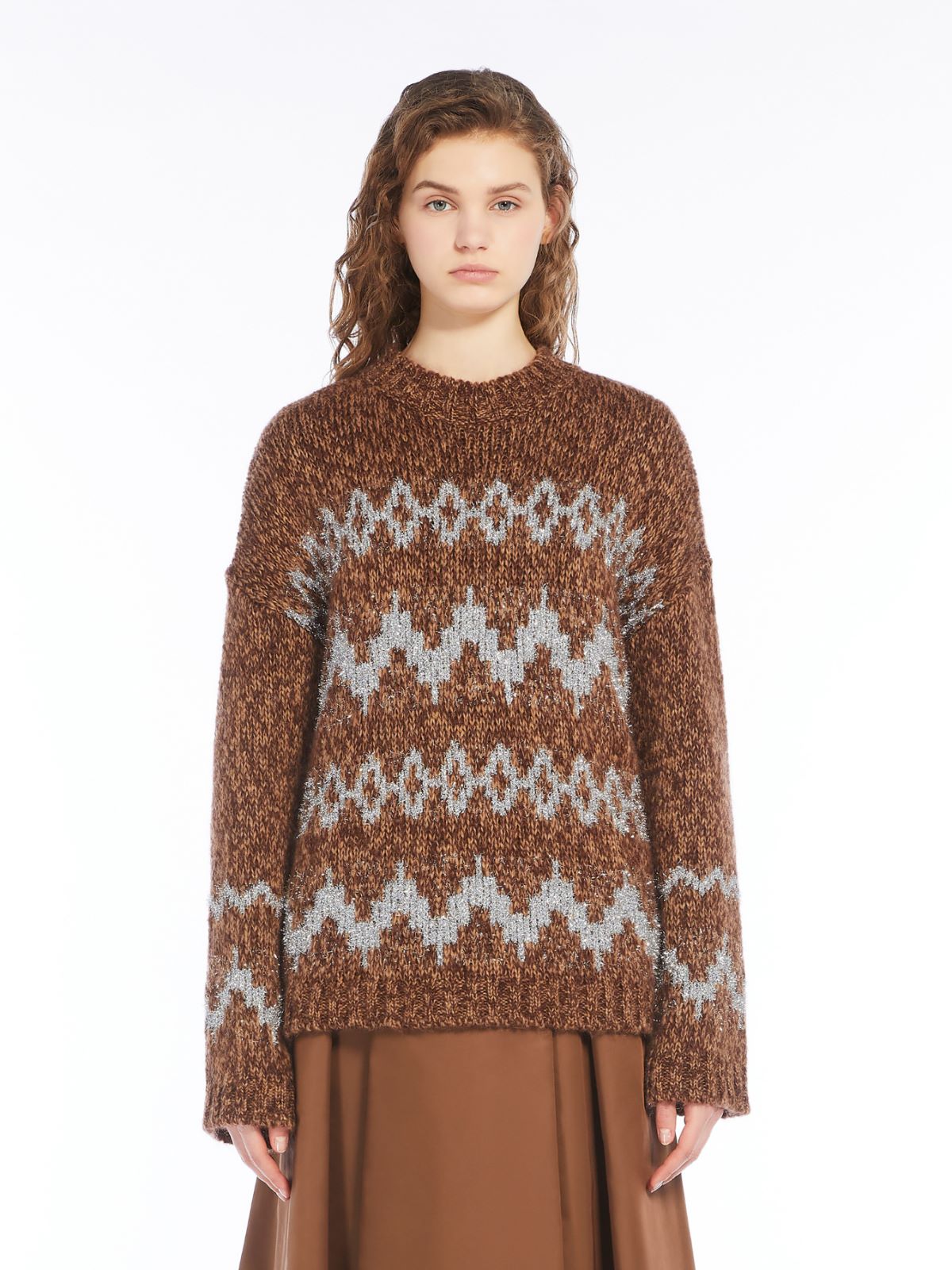 Jacquard mohair sweater
