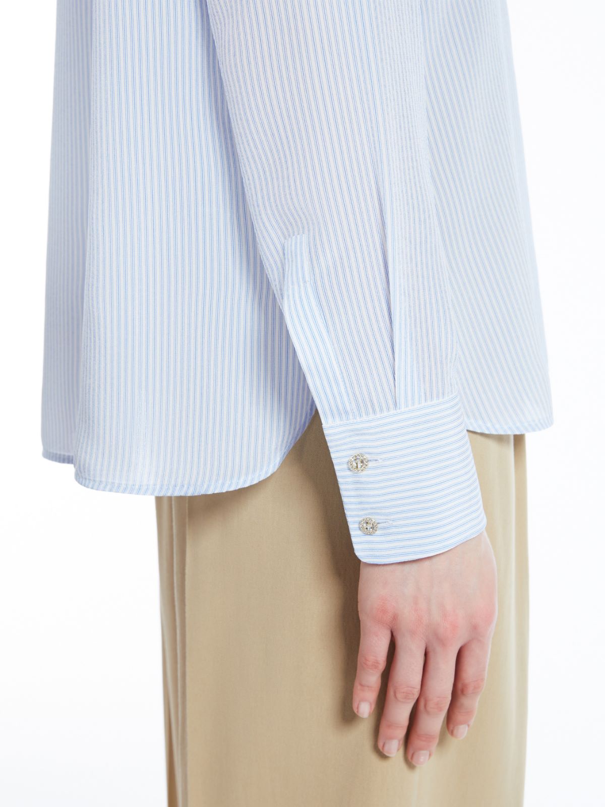 Printed crêpe de chine shirt