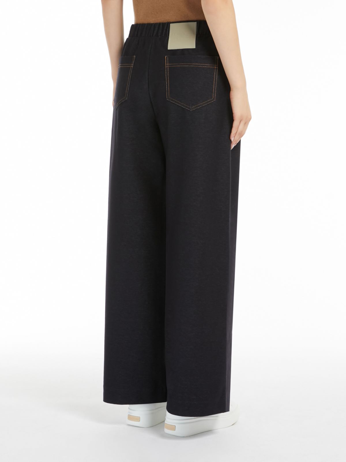 Wide jersey trousers