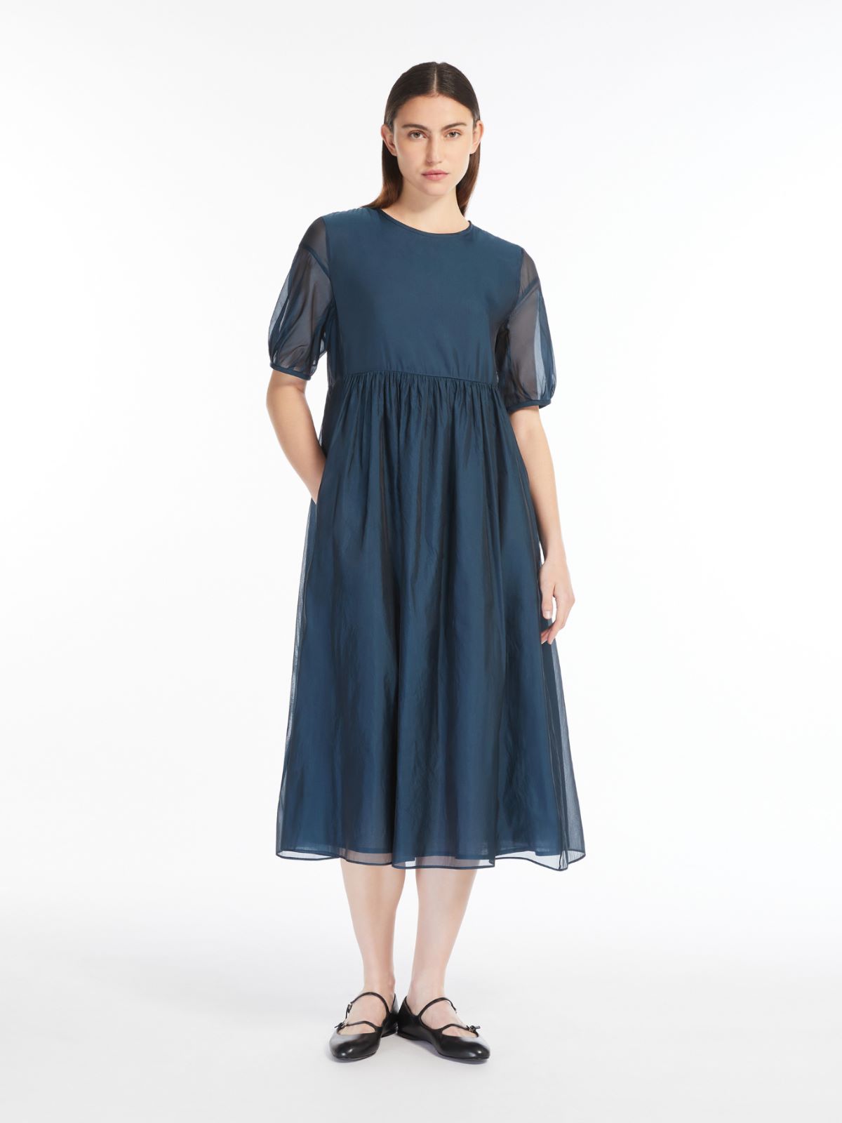 Cotton and silk organza dress