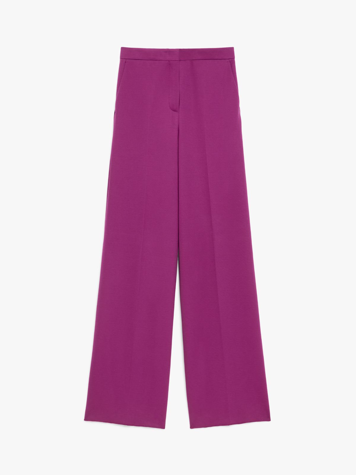 Long compact jersey trousers