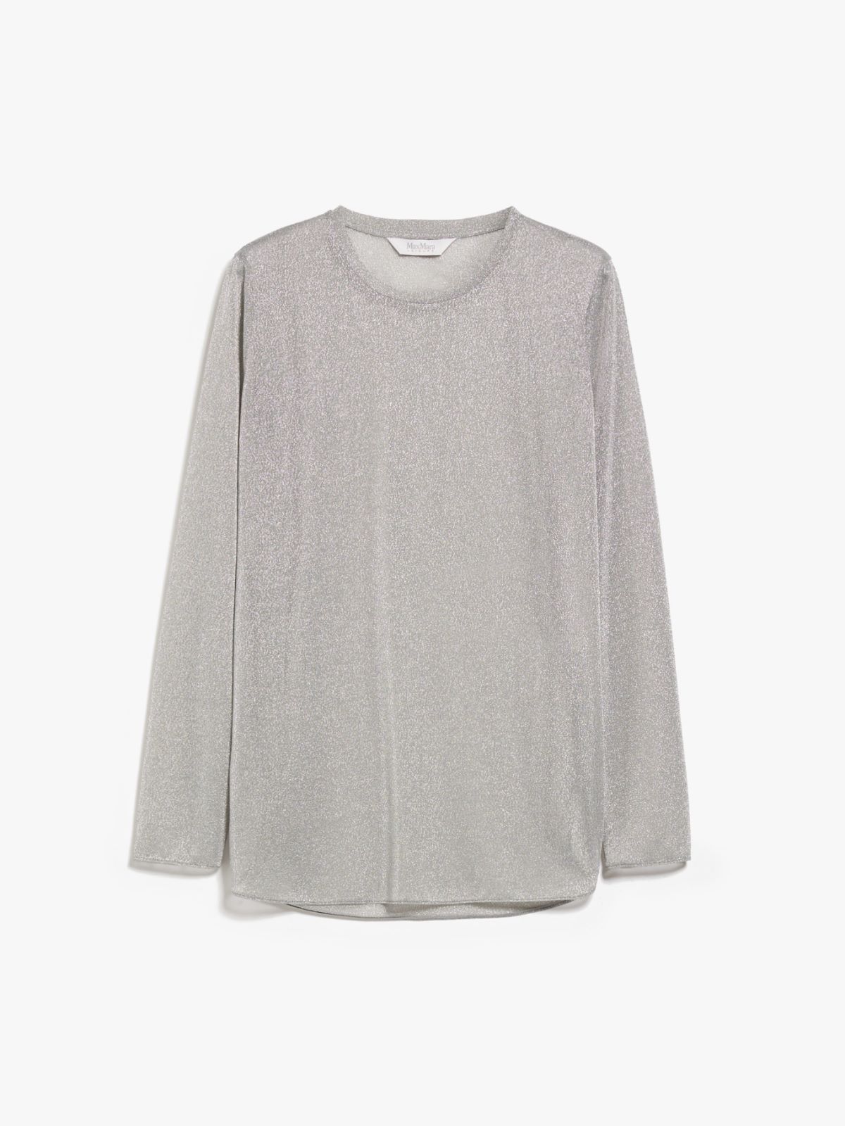 Crepe jersey and lurex T-shirt