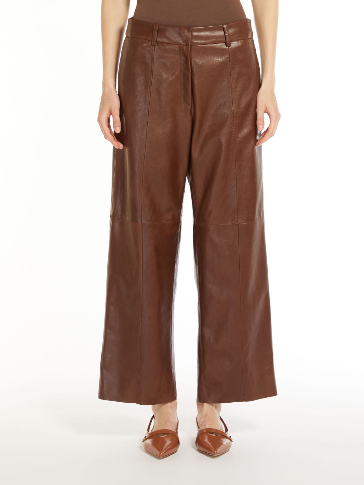 Nappa leather trousers