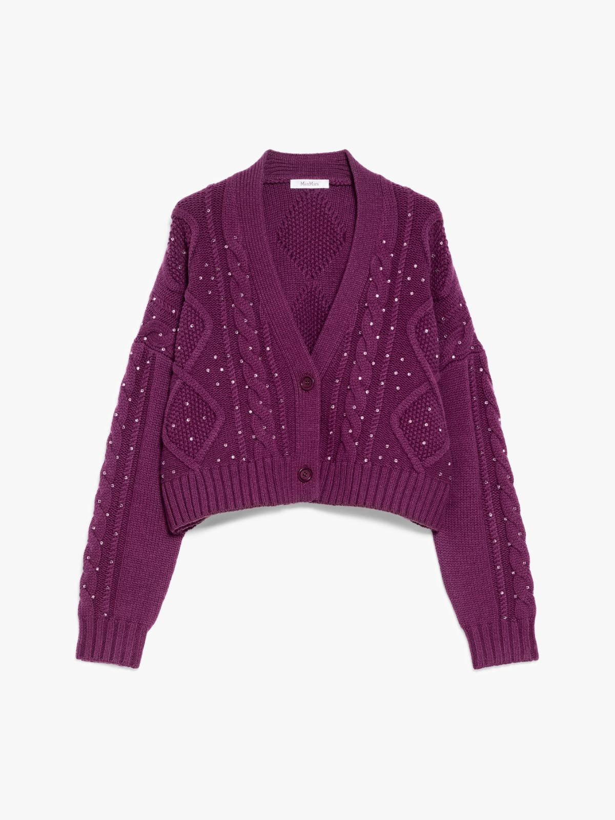 Wool and cashmere cropped cardigan