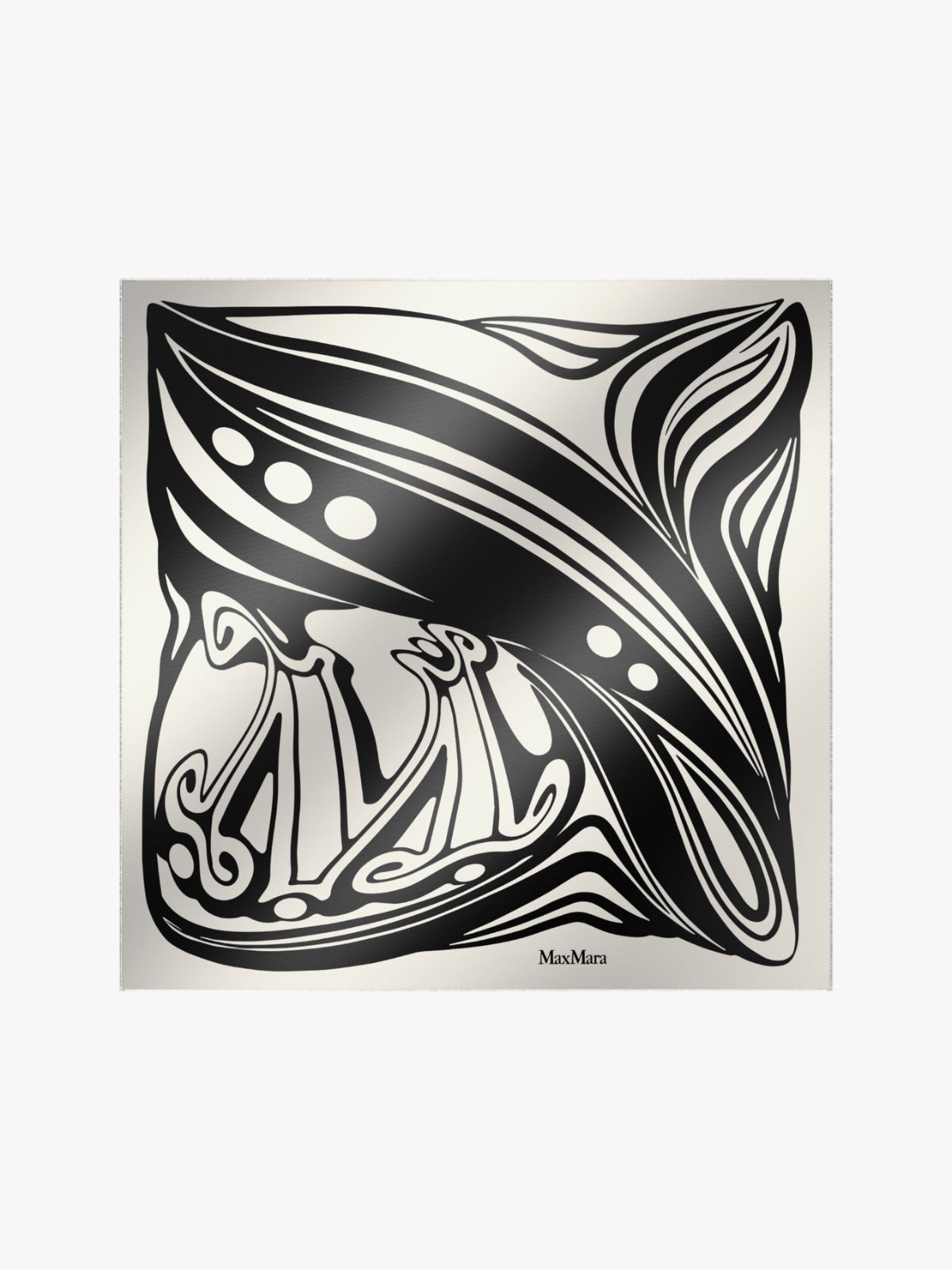 Printed silk oversized yoke