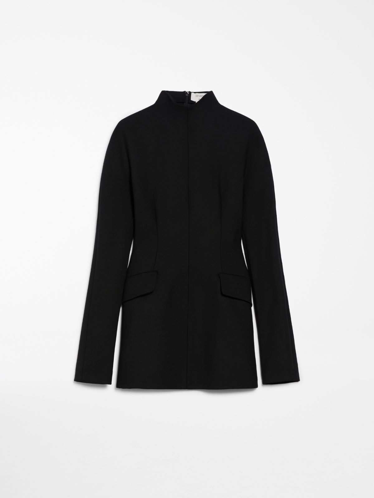 Short stretch gabardine dress