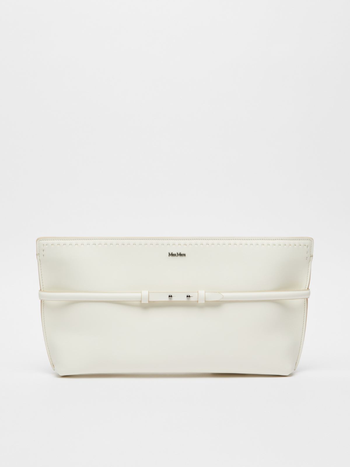 Leather Archetipo clutch with wristband