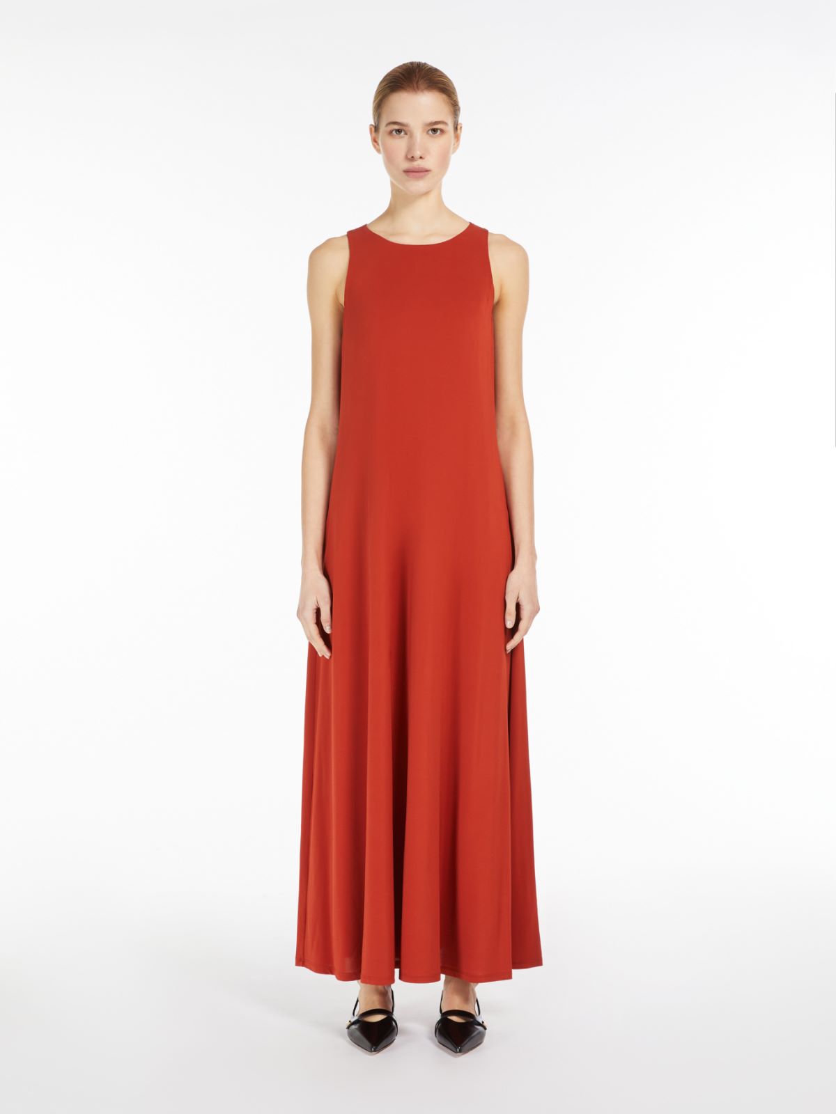 Stretch jersey A-line dress