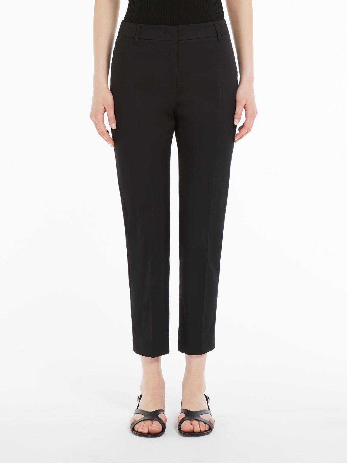 Cotton gabardine trousers