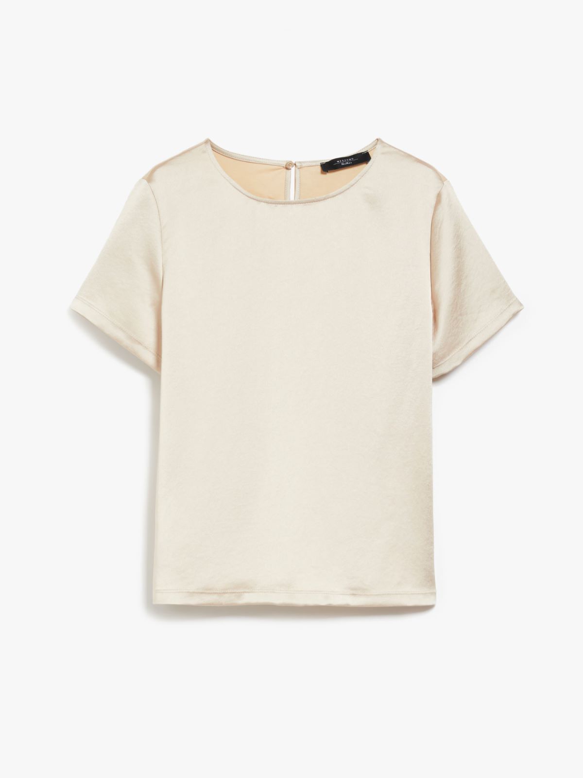 Technical satin and jersey T-shirt