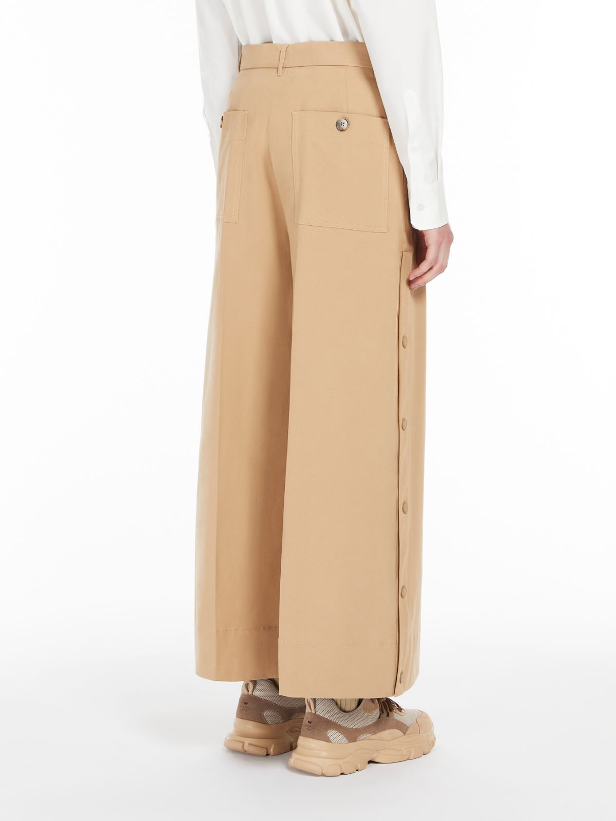 Cotton gabardine trousers