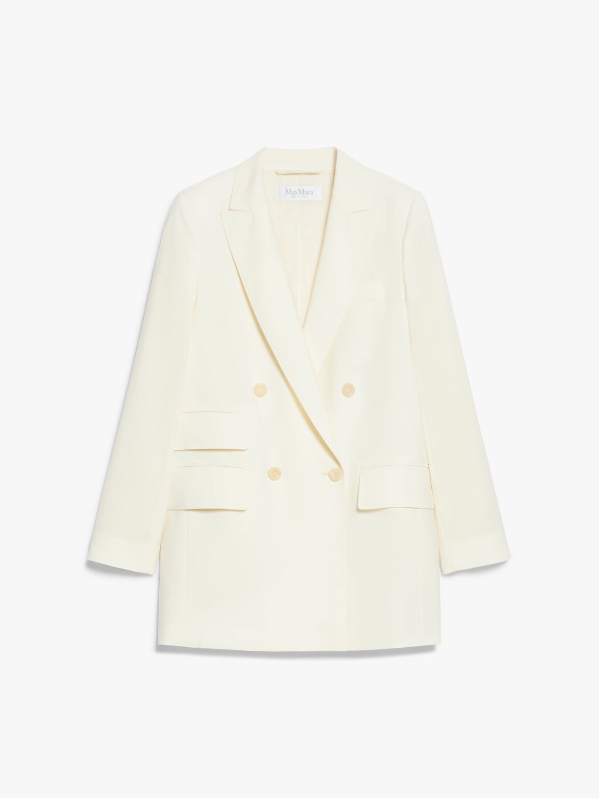 Double-breasted blazer in wool canvas