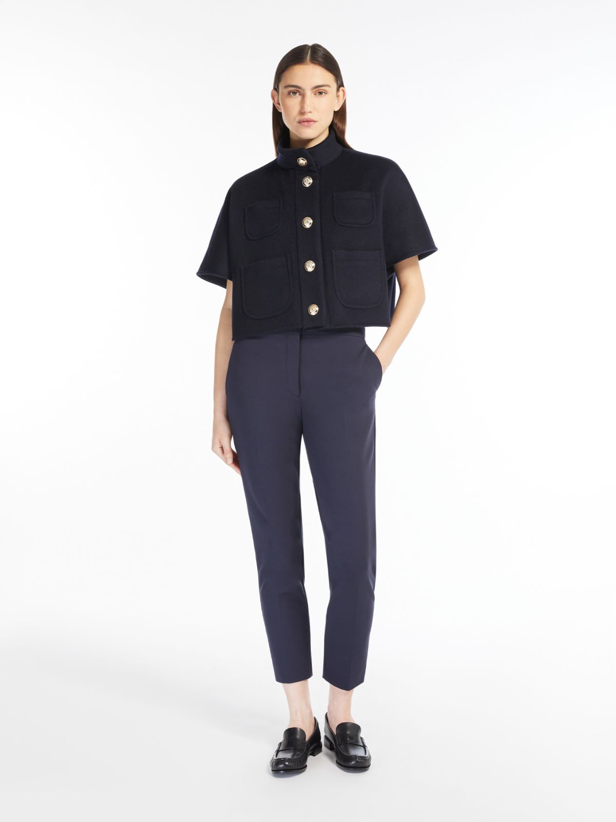 Cashmere cropped cape