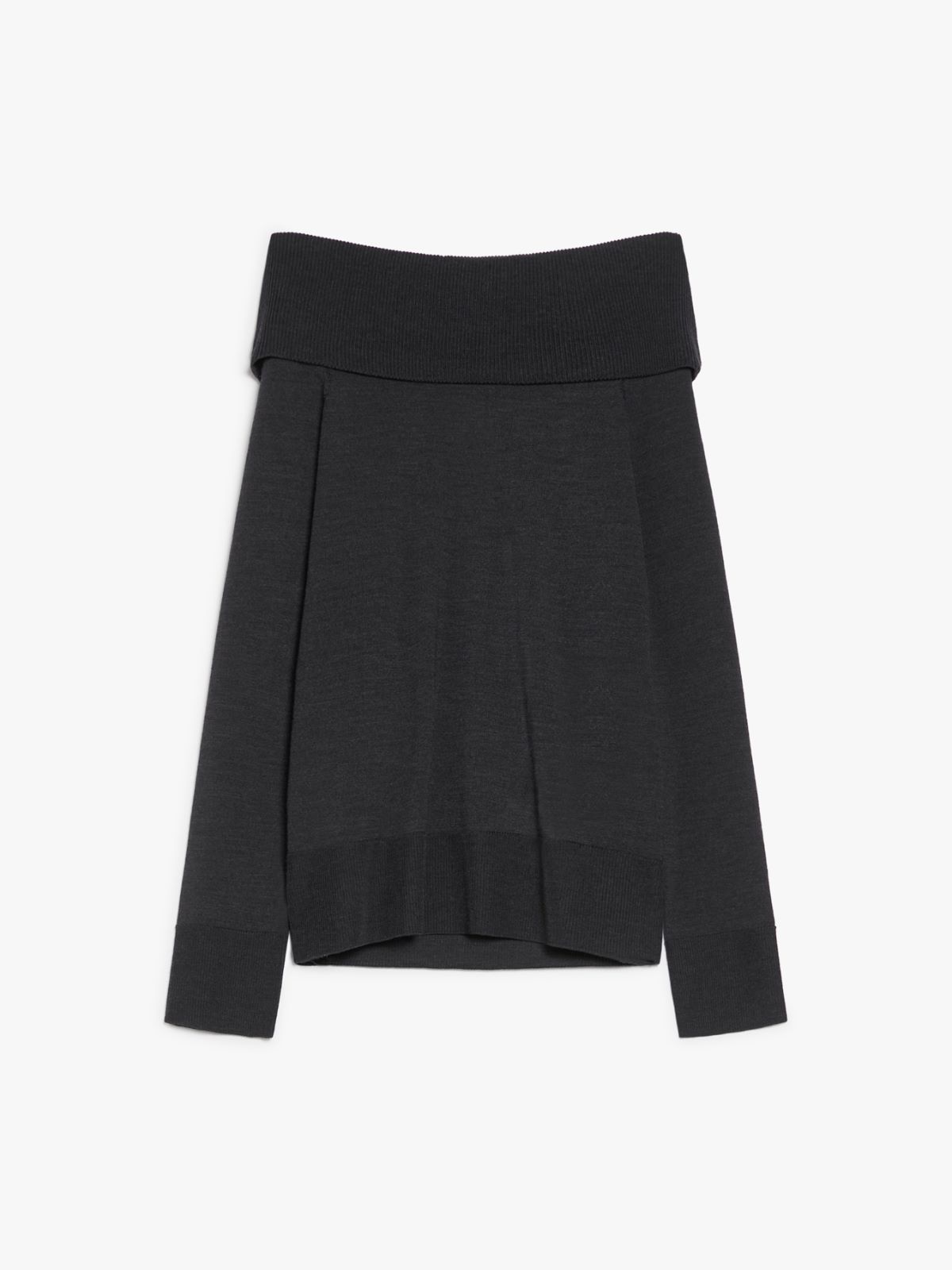 Wool off-the-shoulder jumper