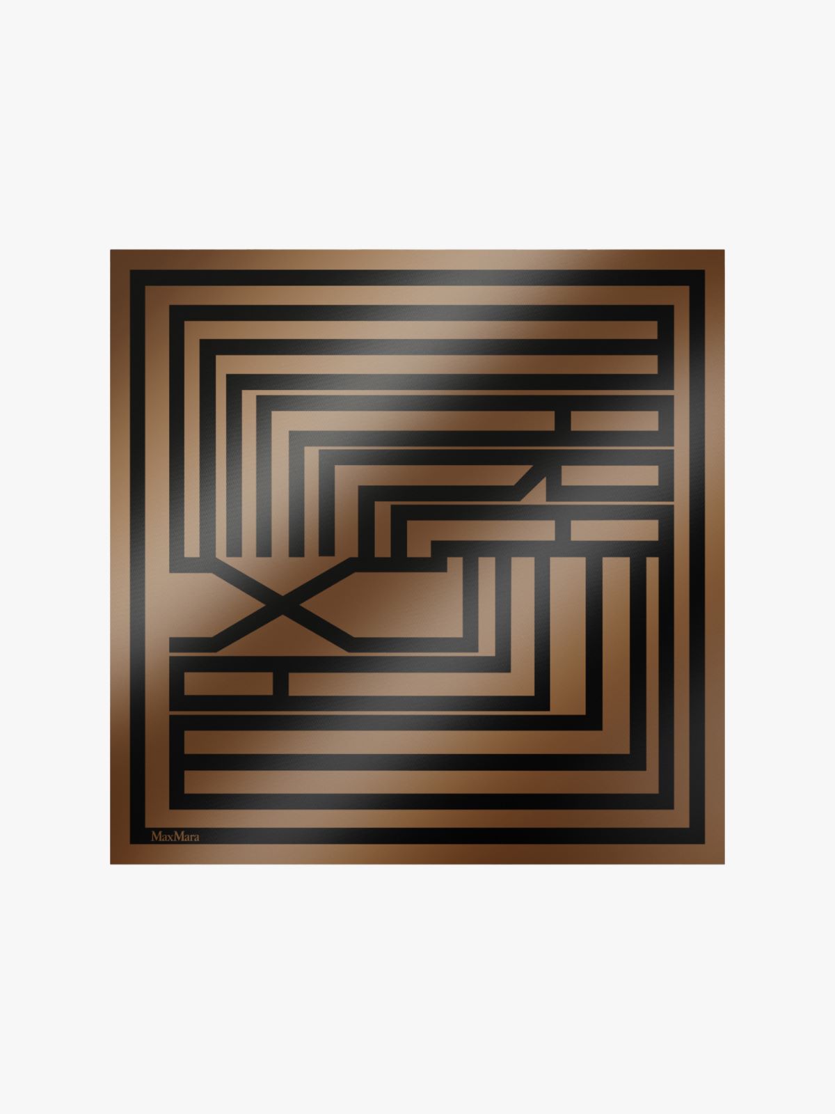 Printed silk oversized yoke