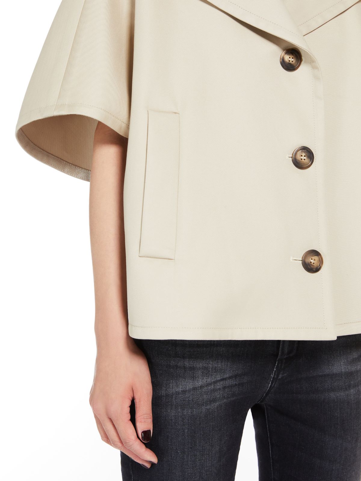 Cotton gabardine cape