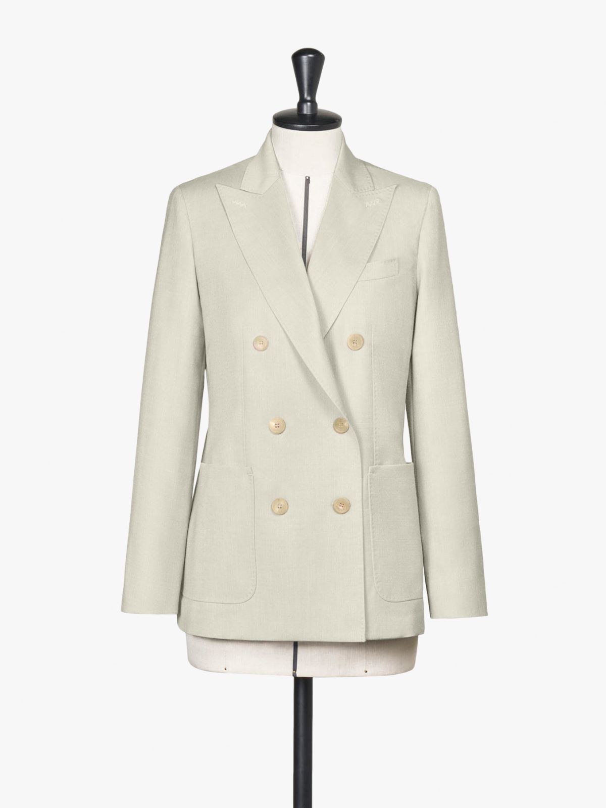 Wool, silk and mohair canvas blazer