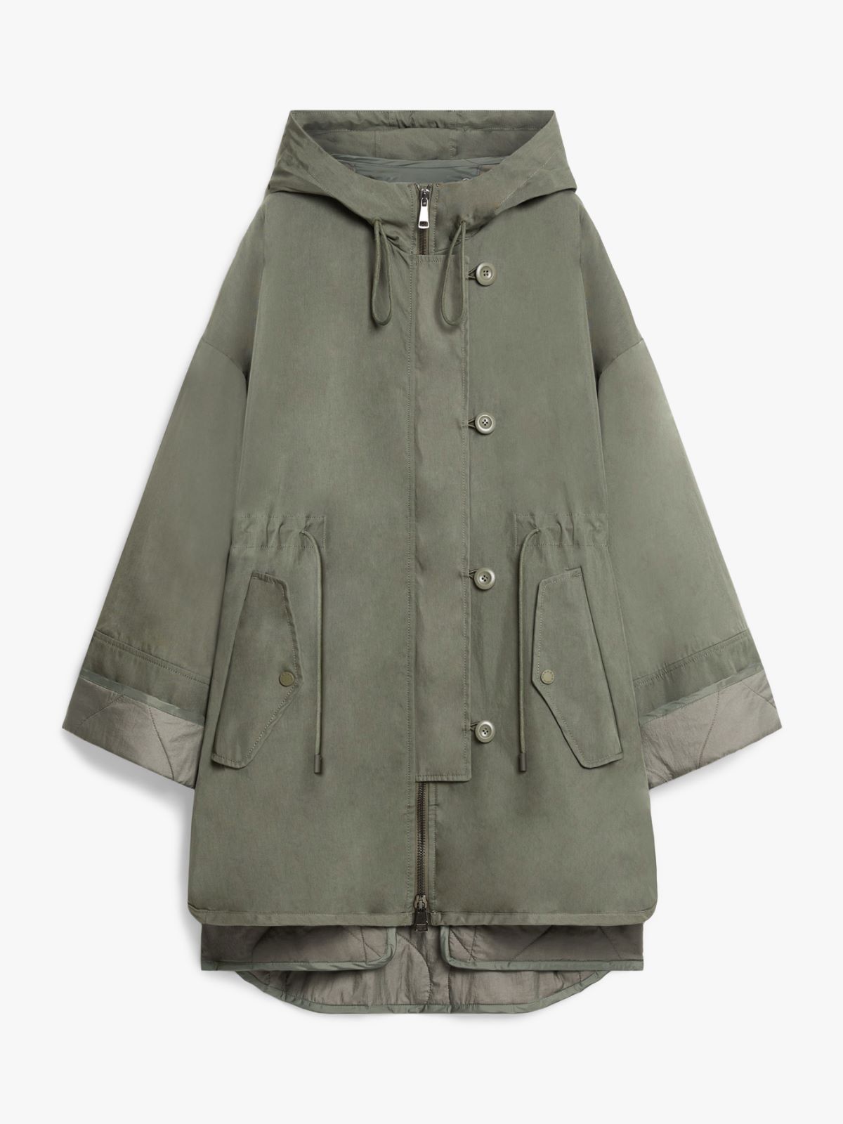 Reversible water-repellent cotton parka