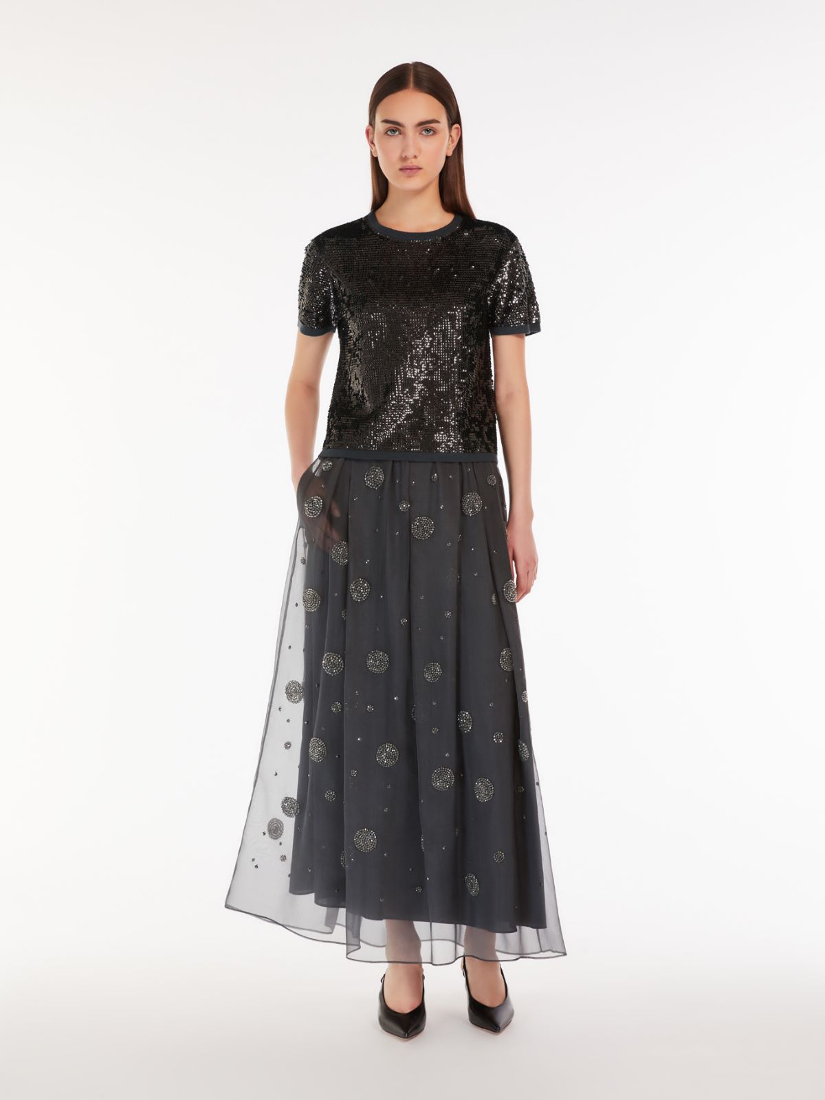 Sequinned wool sweater