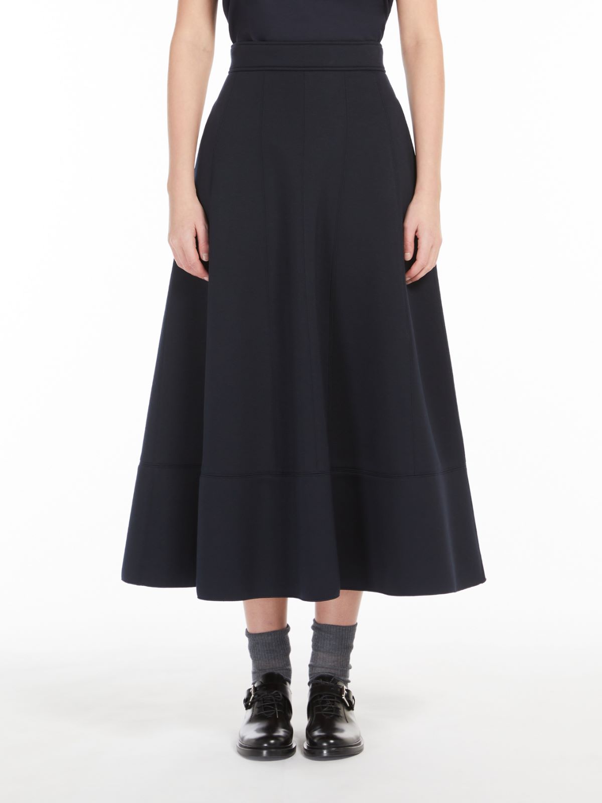 Jersey flared skirt