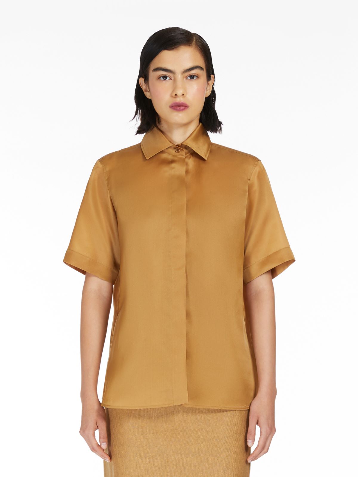 Organza shirt with logo