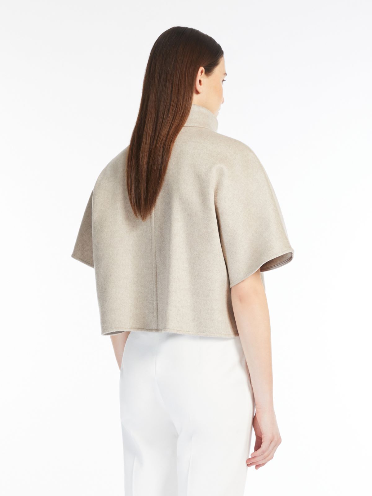Cashmere cropped cape