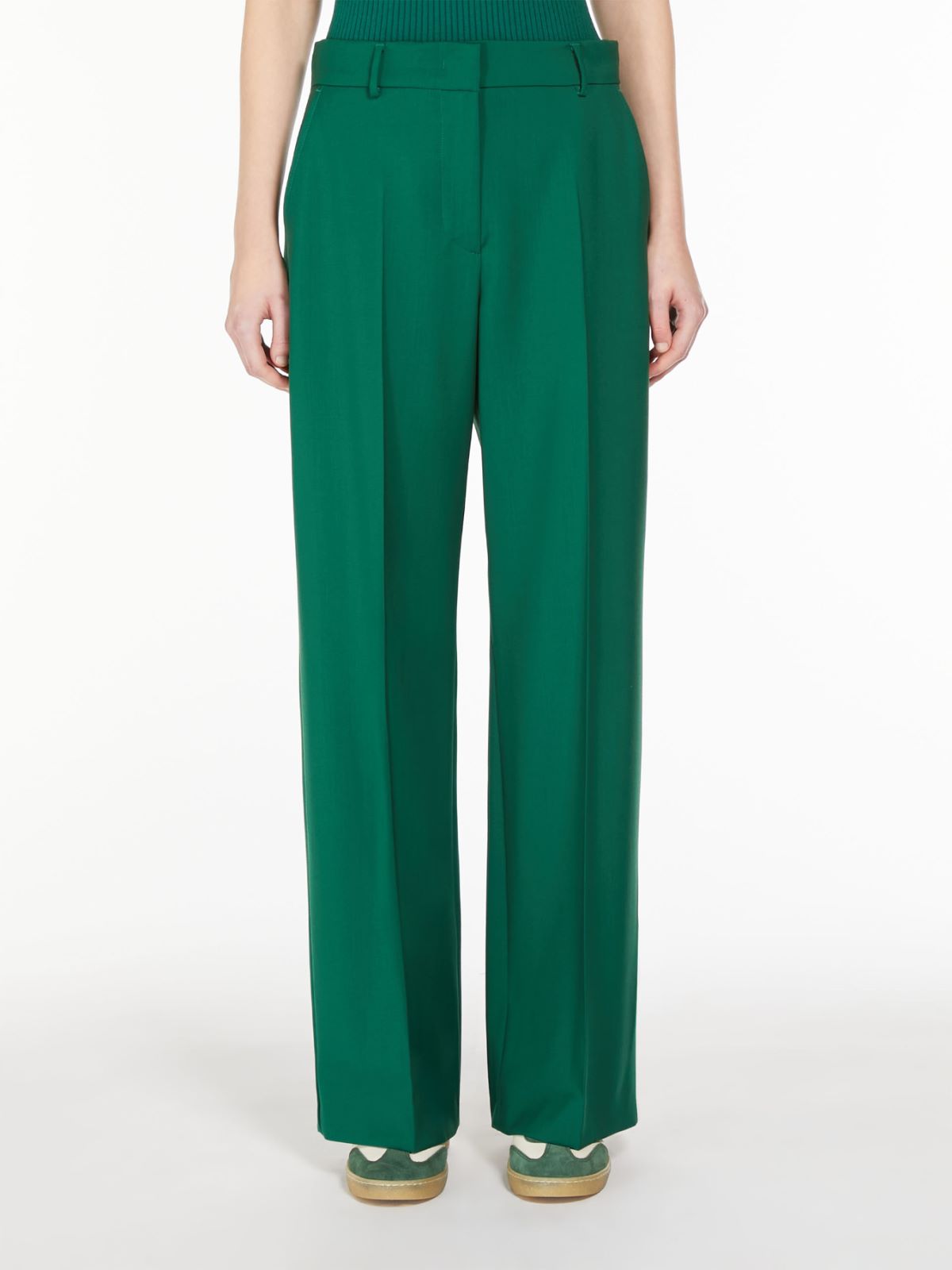 Woollen cloth palazzo trousers