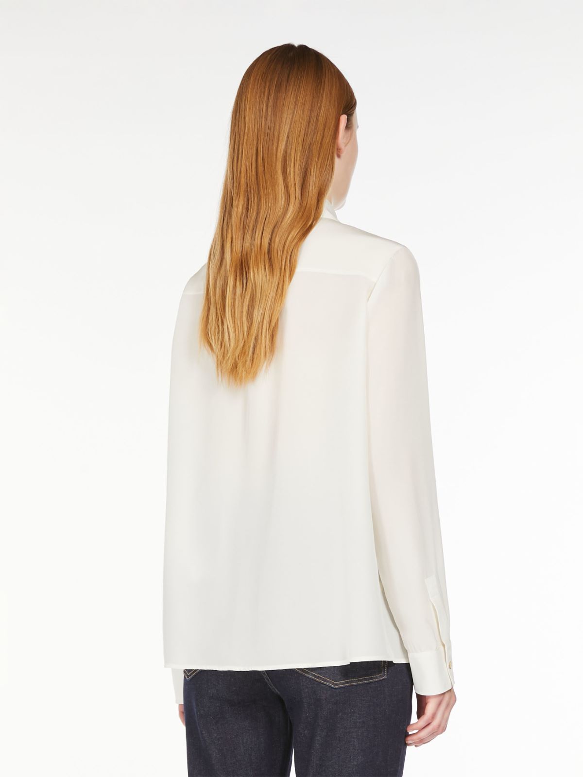 Washed crepe de chine shirt