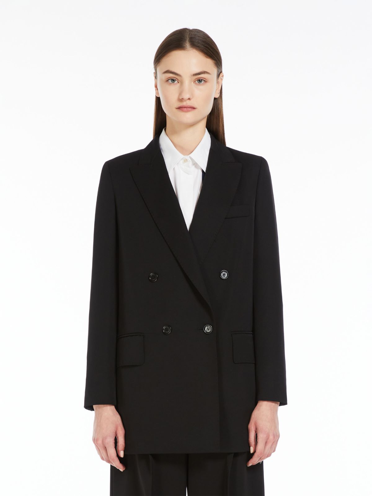 Wool and mohair oversize blazer