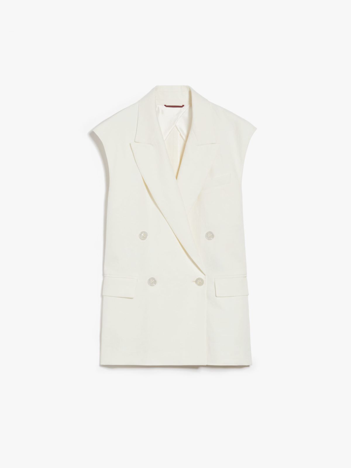 Double-breasted linen waistcoat