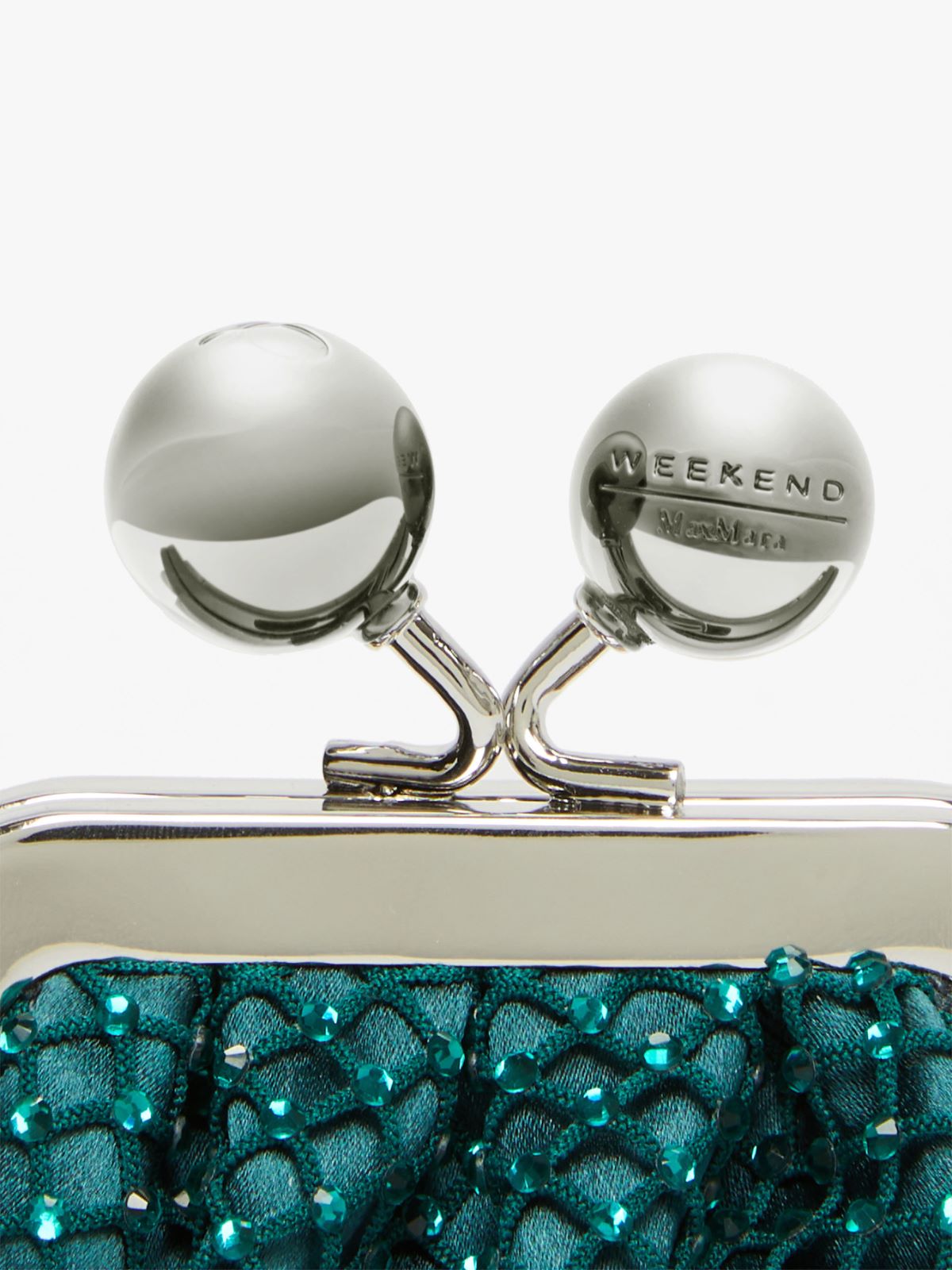 Rhinestone and satin Nano Pasticcino Bag