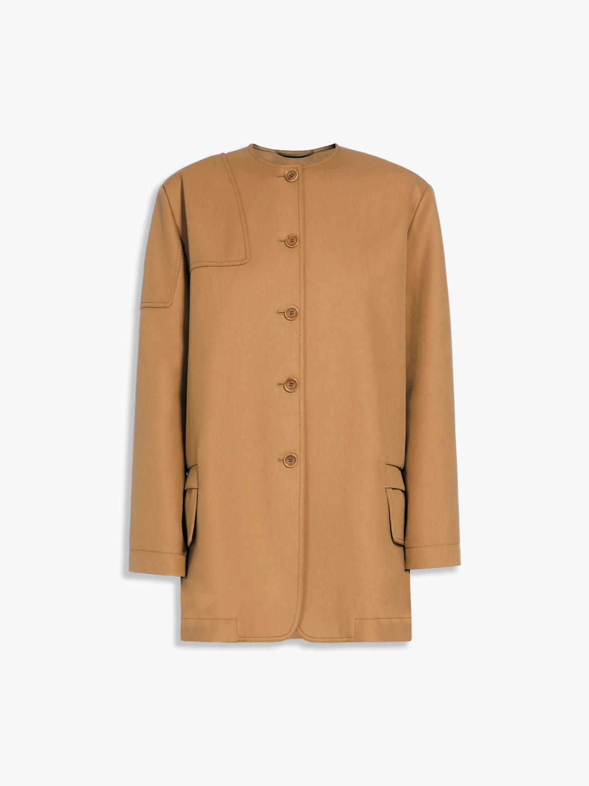 Cotton gabardine oversized jacket