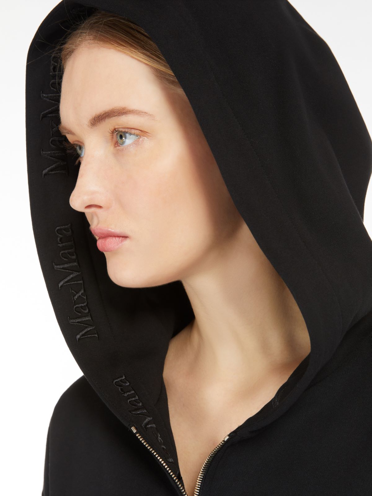 Zip-up cotton sweatshirt