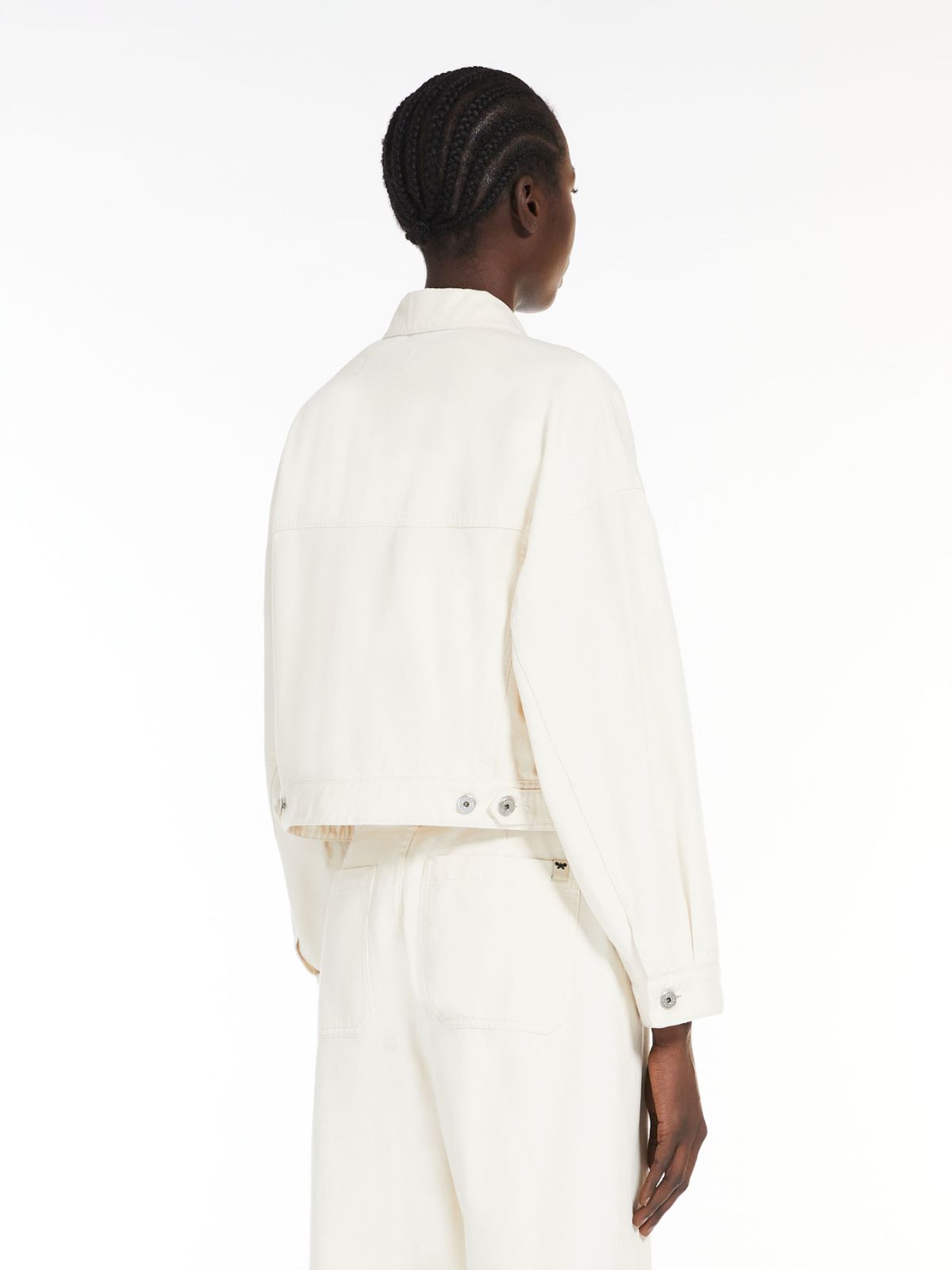 Cotton bull denim cropped jacket