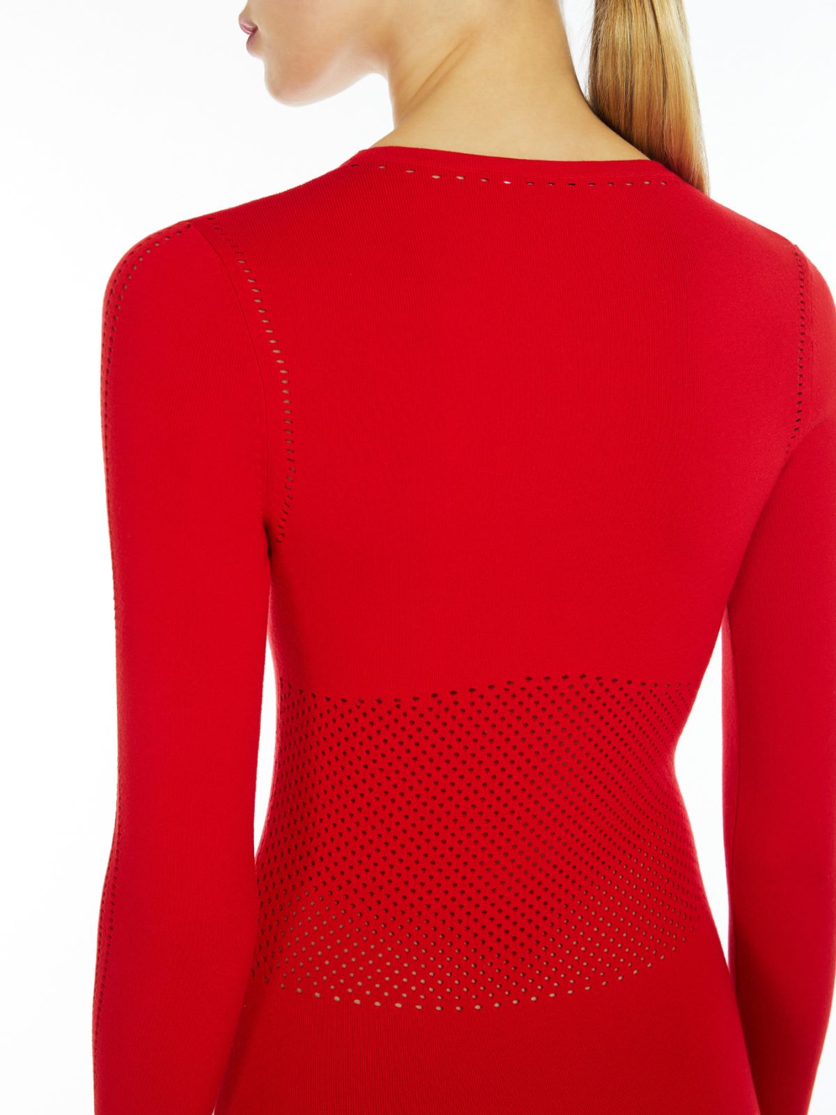 Crepe knit midi dress