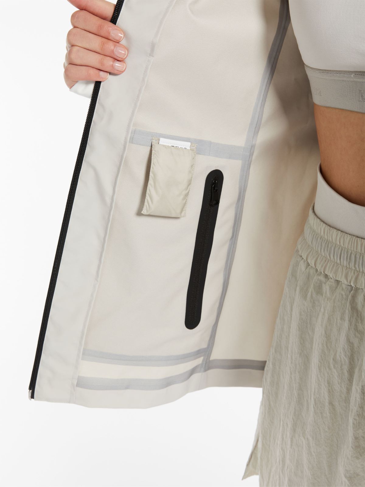 Rubber-coated technical canvas jacket