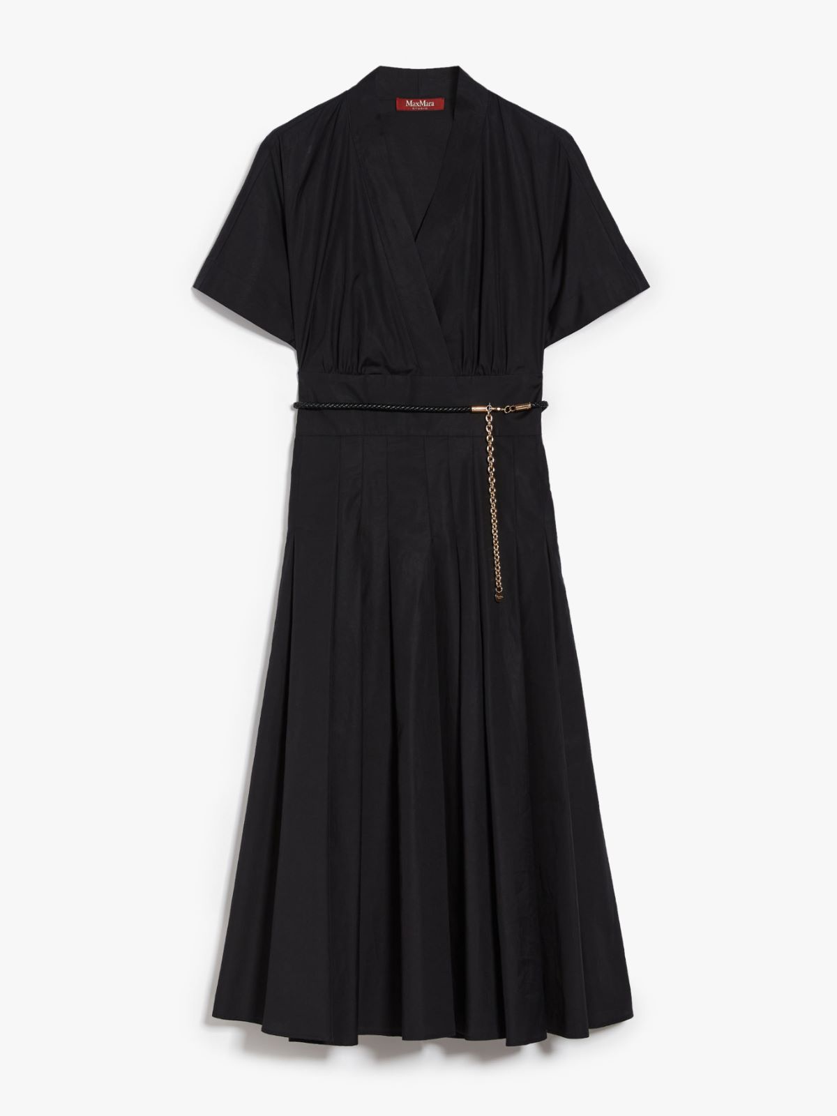 Poplin crossover dress