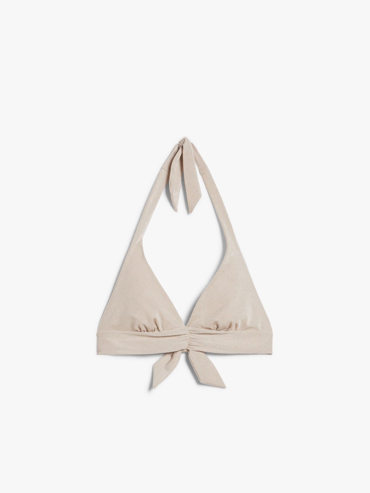 Jersey and lurex bikini top