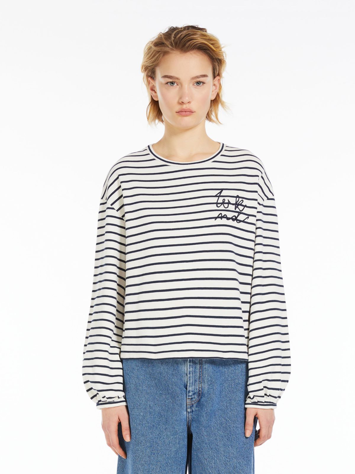 Boxy striped organic cotton T-shirt