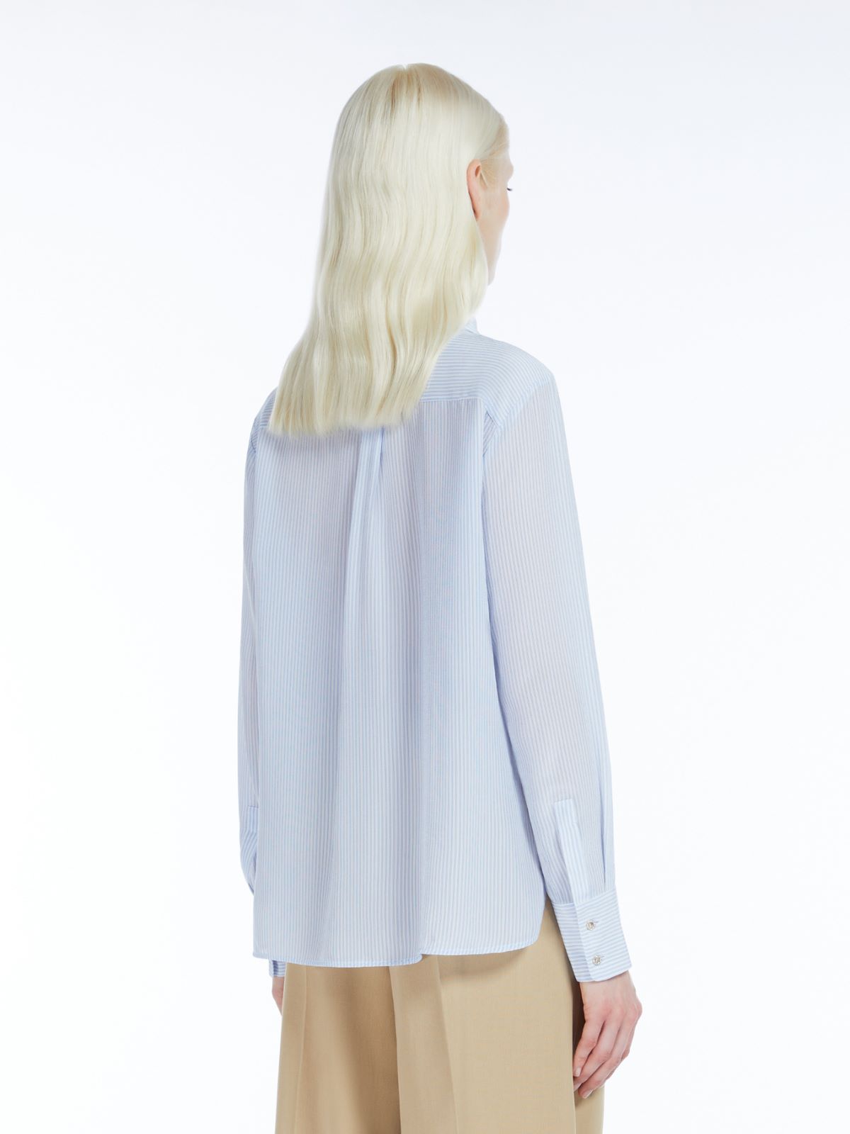 Printed crêpe de chine shirt