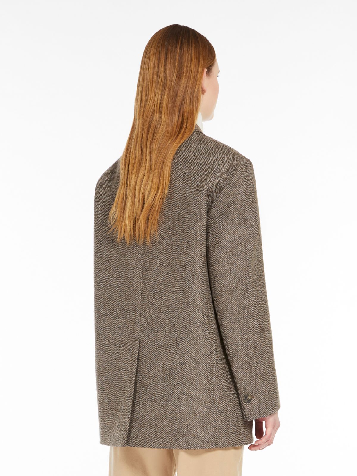 Oversized Shetland-look wool blazer